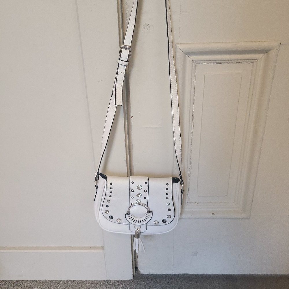 White Rhinestone Handbag